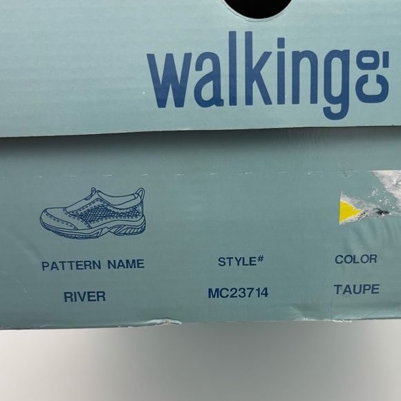 NIB The Walking Company River Taupe Nubuck Leather Slide On Walking Shoes - Picture 13 of 14